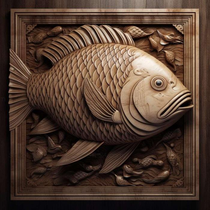 Nature and animals (st Lalius fish 2, NATURE_4838) 3D models for cnc